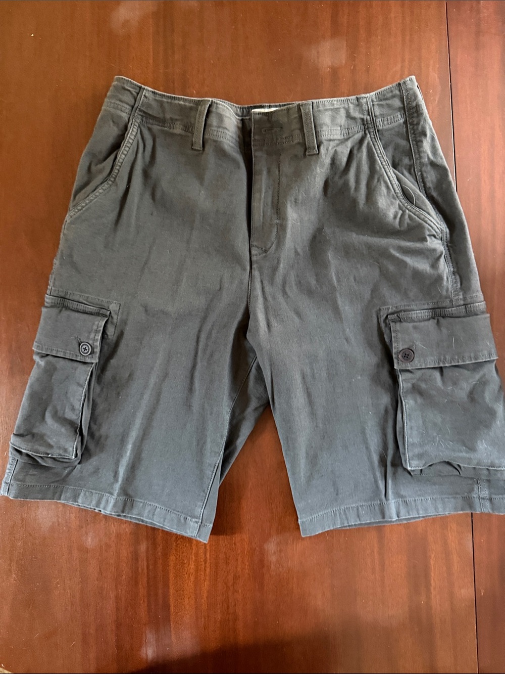 Lucky Brand Gray Cargo Shorts with Button Flap Pockets